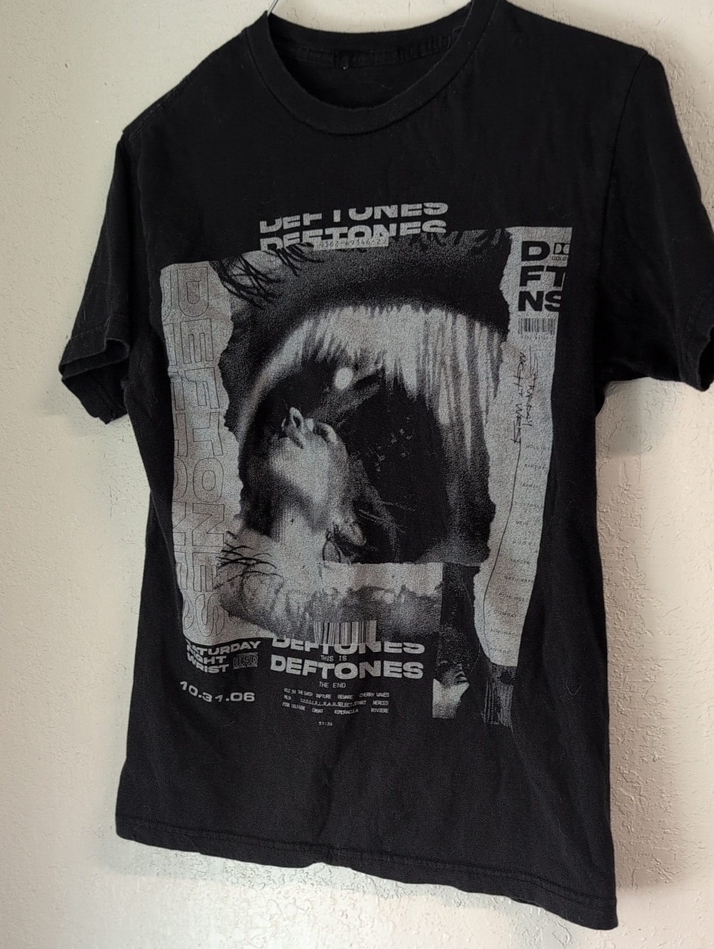 Deftones Graphic Band Tee Xs/S Black Gray Saturday Night Wrist Grunge Rave